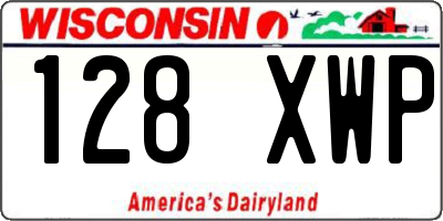 WI license plate 128XWP