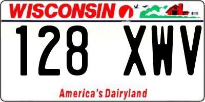 WI license plate 128XWV