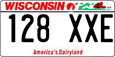 WI license plate 128XXE