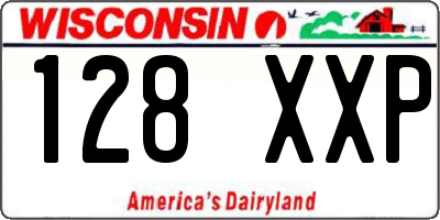 WI license plate 128XXP