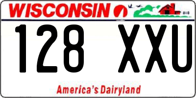 WI license plate 128XXU