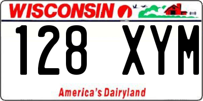 WI license plate 128XYM