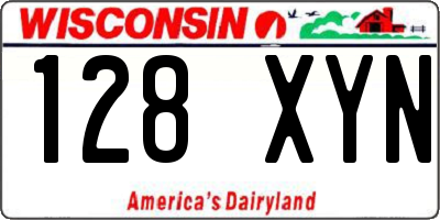 WI license plate 128XYN