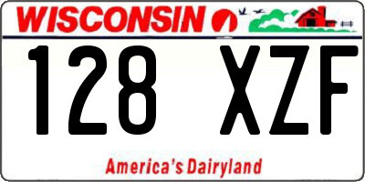 WI license plate 128XZF