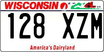 WI license plate 128XZM