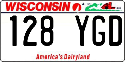 WI license plate 128YGD