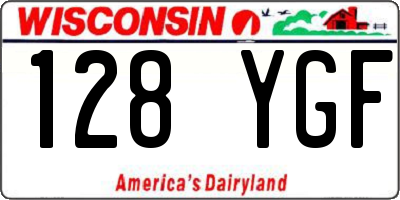 WI license plate 128YGF