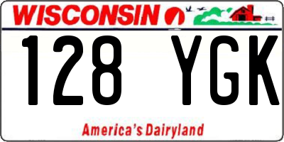 WI license plate 128YGK