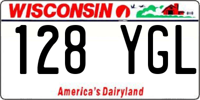 WI license plate 128YGL