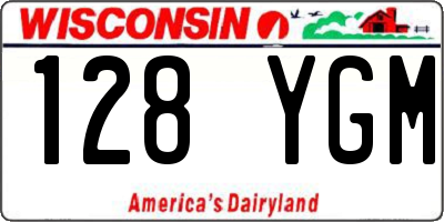 WI license plate 128YGM