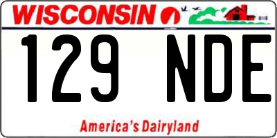 WI license plate 129NDE