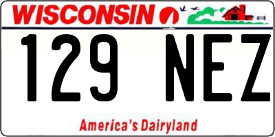 WI license plate 129NEZ