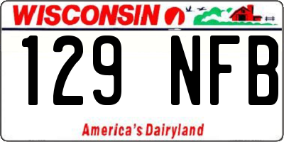 WI license plate 129NFB