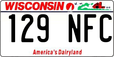 WI license plate 129NFC