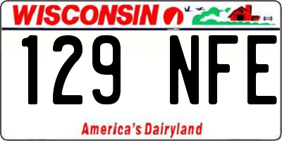 WI license plate 129NFE