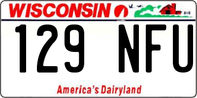 WI license plate 129NFU