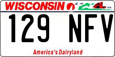 WI license plate 129NFV