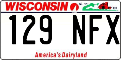WI license plate 129NFX