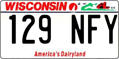 WI license plate 129NFY