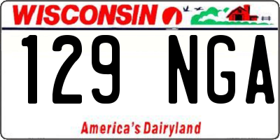 WI license plate 129NGA