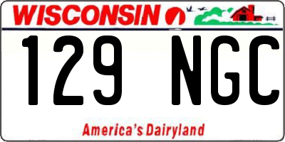 WI license plate 129NGC