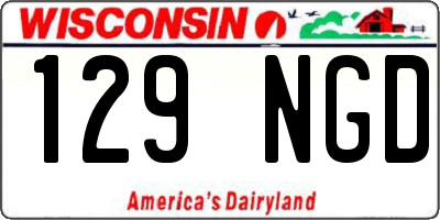 WI license plate 129NGD