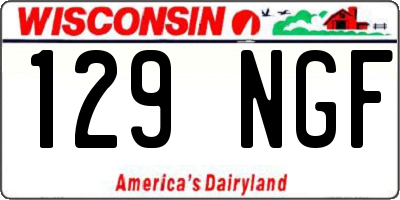 WI license plate 129NGF