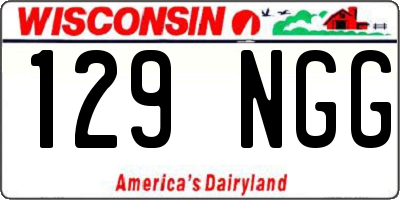 WI license plate 129NGG