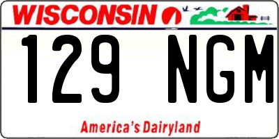 WI license plate 129NGM
