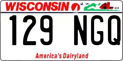 WI license plate 129NGQ