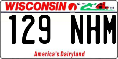 WI license plate 129NHM
