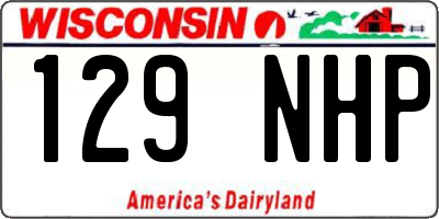 WI license plate 129NHP