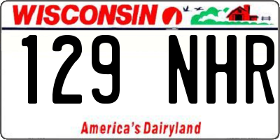 WI license plate 129NHR