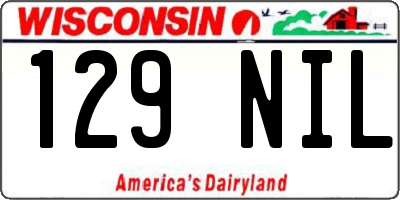 WI license plate 129NIL