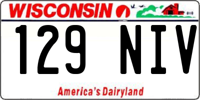 WI license plate 129NIV