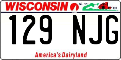 WI license plate 129NJG