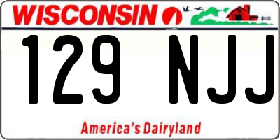 WI license plate 129NJJ