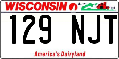 WI license plate 129NJT