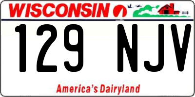 WI license plate 129NJV