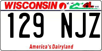 WI license plate 129NJZ
