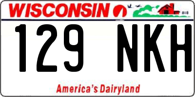 WI license plate 129NKH
