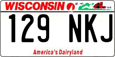WI license plate 129NKJ