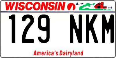 WI license plate 129NKM