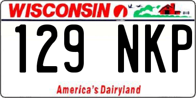 WI license plate 129NKP