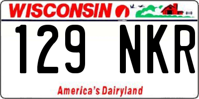 WI license plate 129NKR