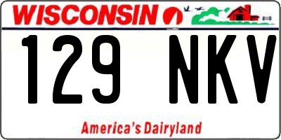 WI license plate 129NKV