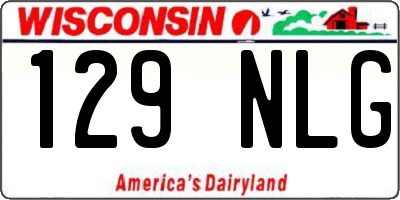 WI license plate 129NLG