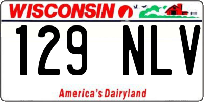 WI license plate 129NLV