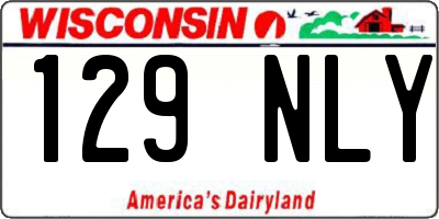 WI license plate 129NLY