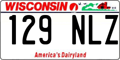 WI license plate 129NLZ